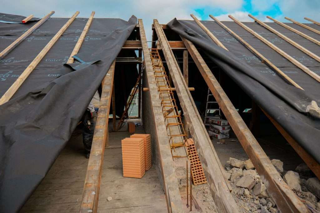 Stahlbeton Träger Dachgeschoss im Rahmen energetischer Sanierung